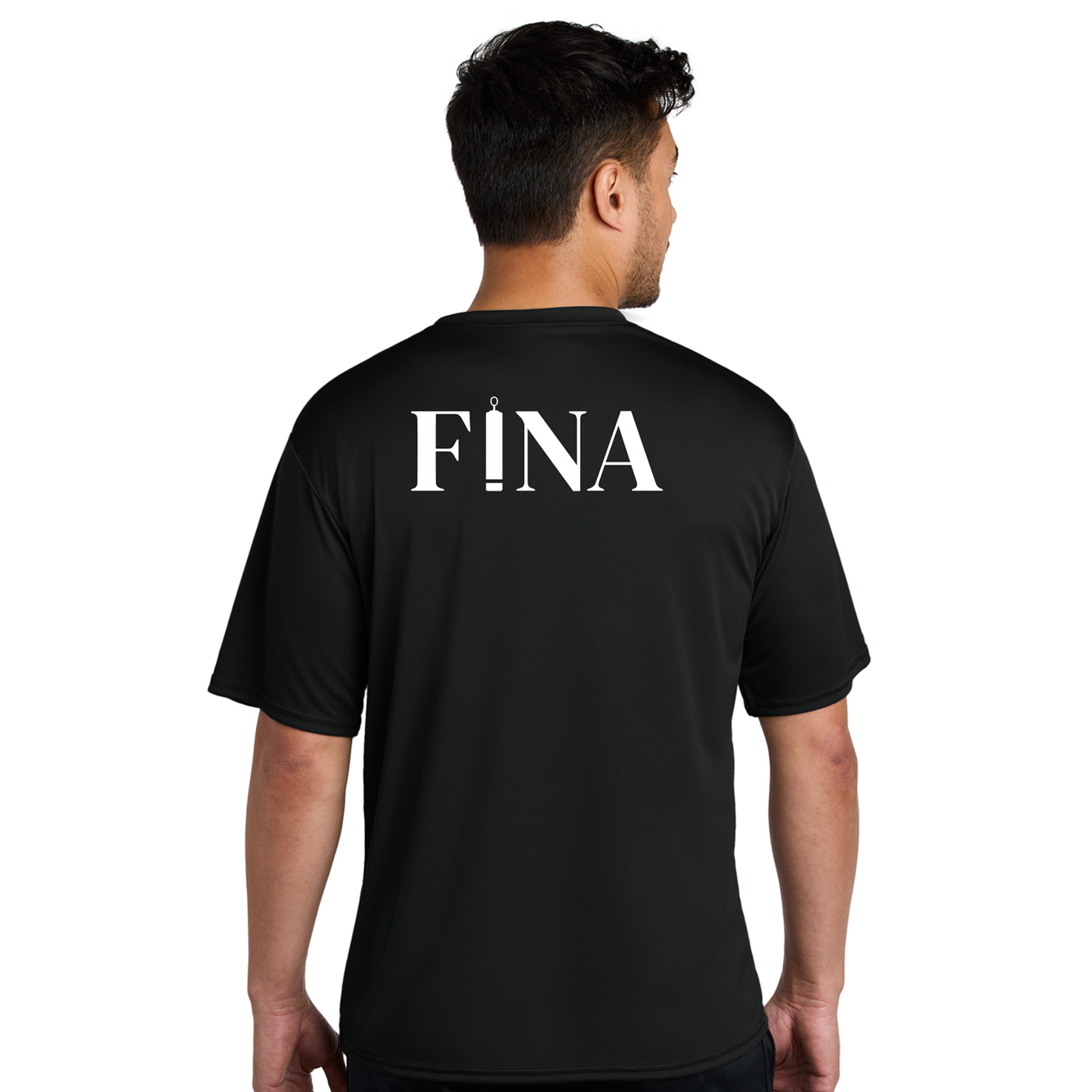 FINA Unisex Adult Performance Tee - Seal Front / FINA White Back