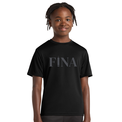 FINA Unisex Youth Performance Tee - FINA Front / 3N Back