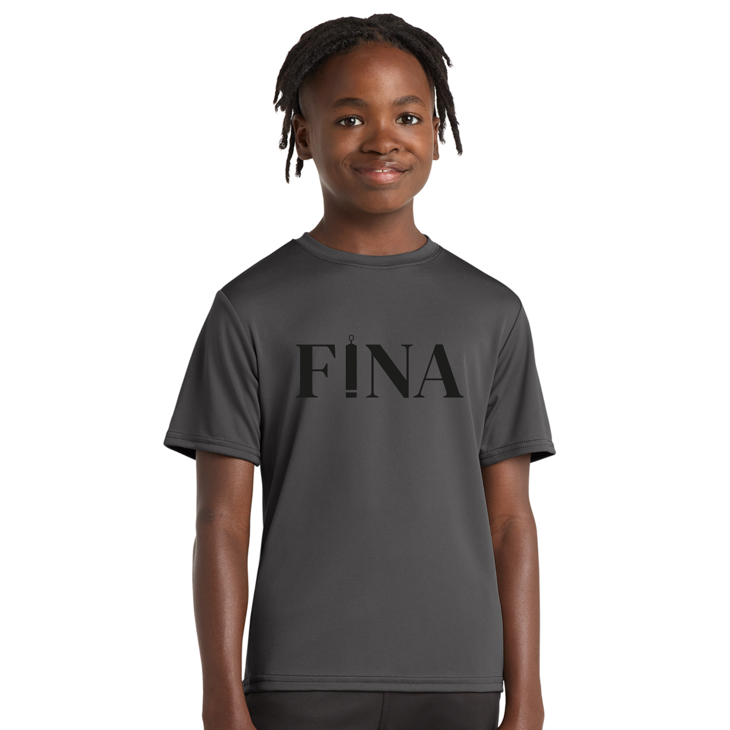 FINA Unisex Youth Performance Tee - FINA Front / 3N Back
