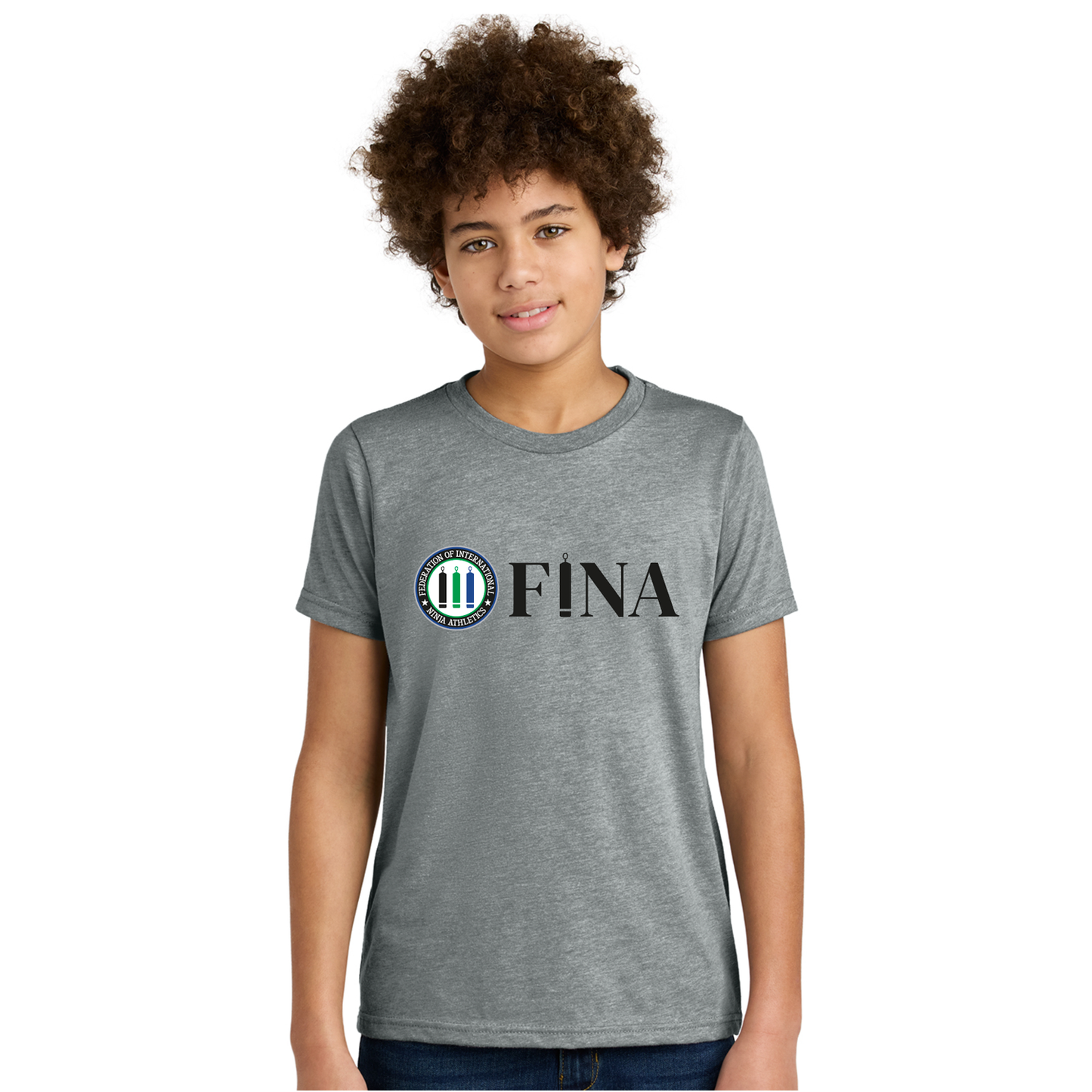 FINA Unisex Youth Tee - Seal + FINA Front