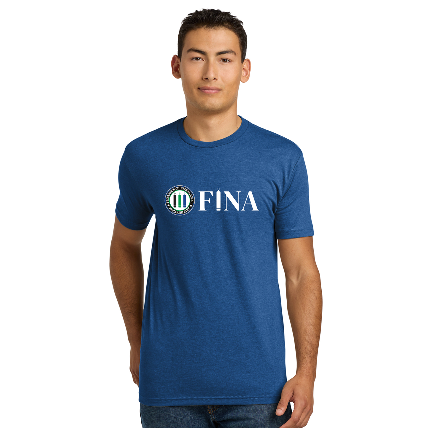 FINA Unisex Adult Tee - Seal + FINA White Front