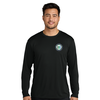 FINA Unisex Adult Long Sleeve Performance Tee - Seal Front / FINA Blue Back