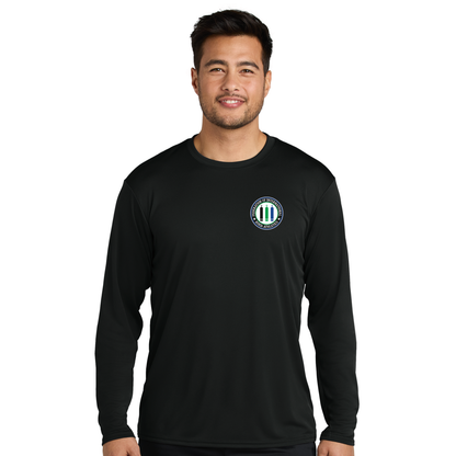 FINA Unisex Adult Long Sleeve Performance Tee - Seal Front / FINA Green Back
