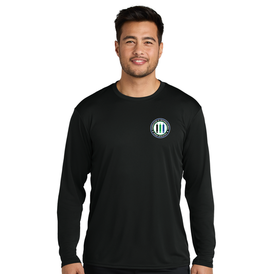 FINA Unisex Adult Long Sleeve Performance Tee - Seal Front / FINA Green Back