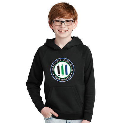 FINA Unisex Youth Fleece Pullover Hoodie - Seal Front