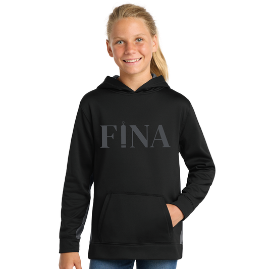 FINA Unisex Youth Performance Fleece Hoodie - FINA