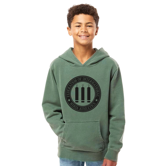 FINA Unisex Youth Midweight Hoodie - Seal