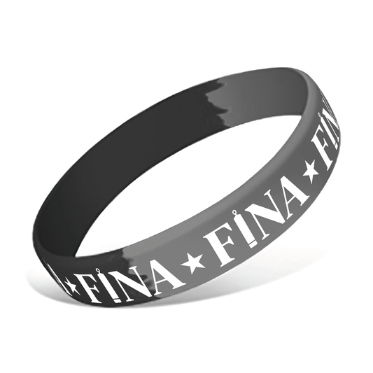 FINA Silicone Wristband - Gray & Black